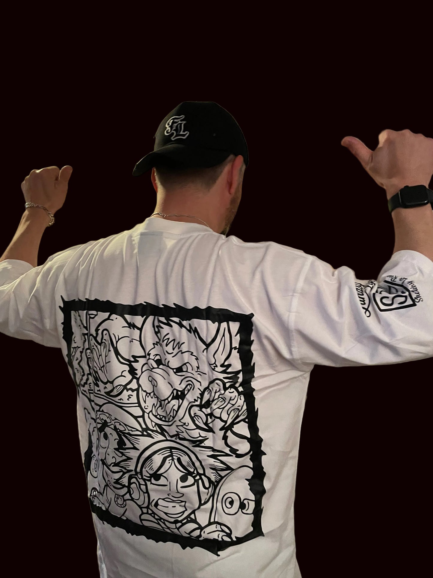 Fantasy Lyfe x sketchy la rue Wolfie tee